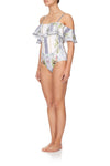 Off Shoulder Frill One Piece- Beach Shack