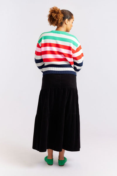 STRIPE TOOTSIE SWEATER- EMERALD