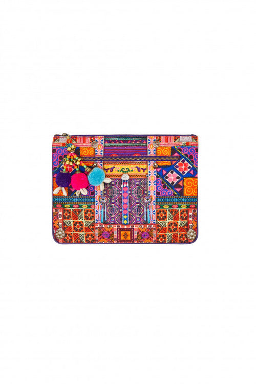 Small Canvas Clutch- Patch Me Up