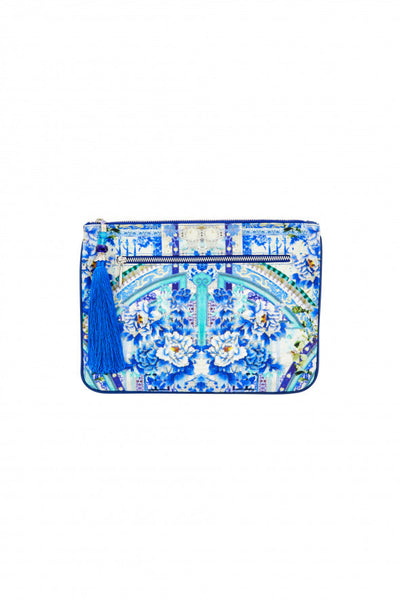 Small Canvas Clutch- Porcelain Paradise