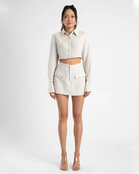 CROPPED STRUCTURED SHIRT