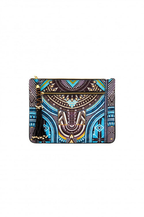 Small Canvas Clutch- Runaway Ready