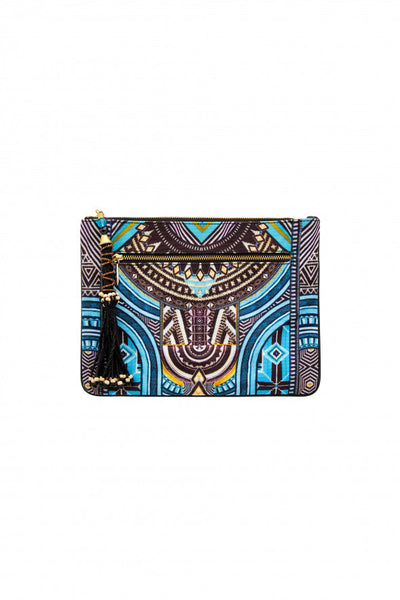 Small Canvas Clutch- Runaway Ready