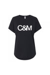 Huntington Logo Slub Tee- Black
