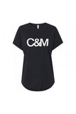 Huntington Logo Slub Tee- Black