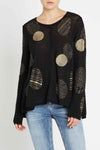 Lights On Lights Out Sweater- Black
