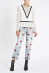 Rose Story Top- Ivory