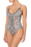 Scoop Neck One Piece W/ Plait Strap- Kakadu Boo