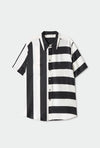 SHORT SLEEVE BOYFRIEND SHIRT BLACK STRIPE