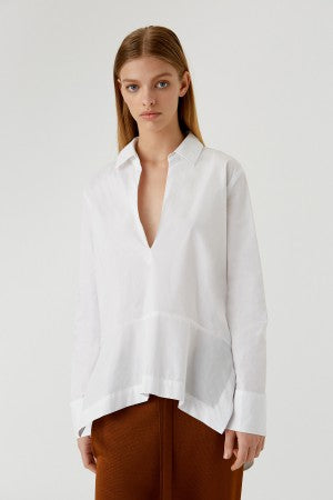 Reynard V Neck Shirt- White