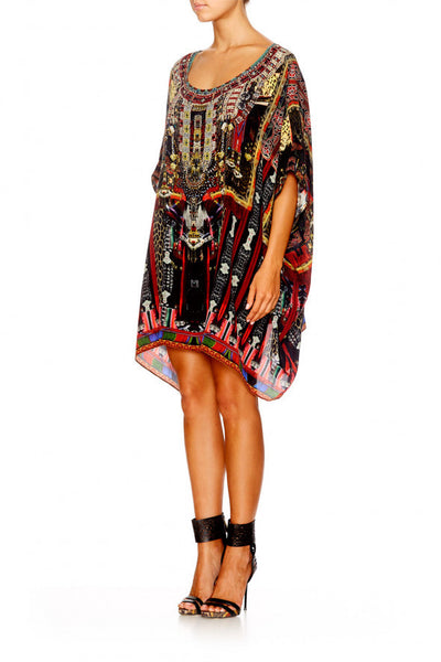 Short Round Neck Kaftan- In A Dalai Daze