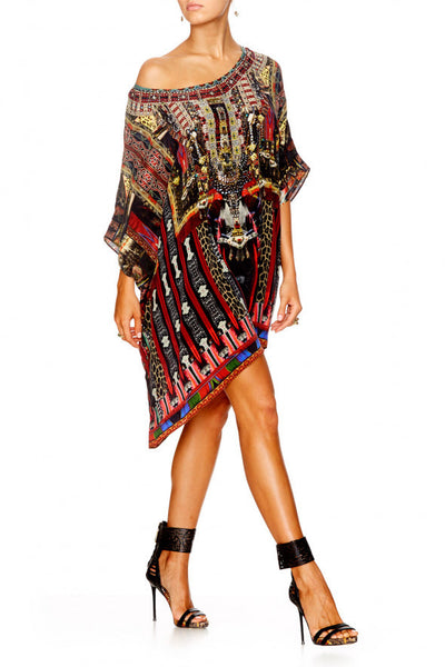 Short Round Neck Kaftan- In A Dalai Daze