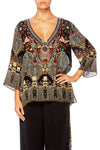 V-Neck Oversized Blouse- Chamber Of Reflections