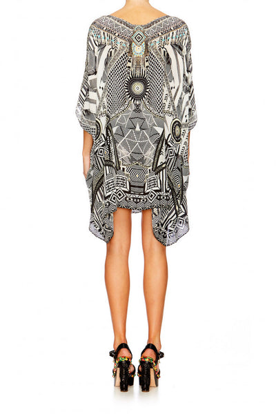 Short Round Neck Kaftan- Hanging Around