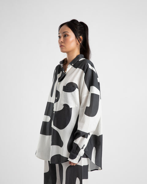 LS OVERSIZED SHIRT- SUMMI PRINT