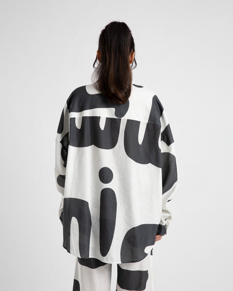 LS OVERSIZED SHIRT- SUMMI PRINT