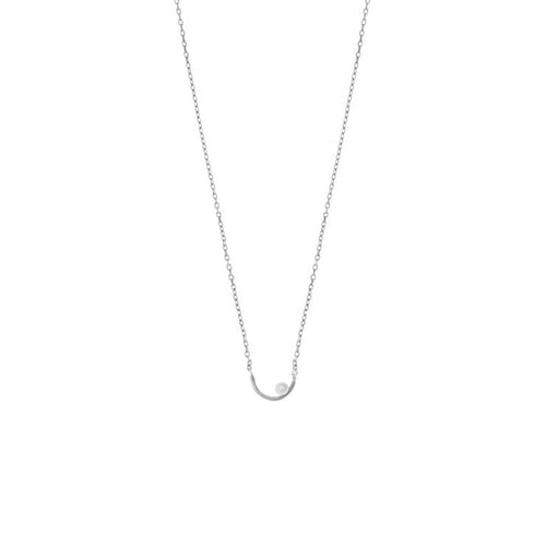 Sunset View Pear Necklace- Silver