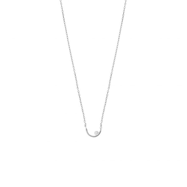 Sunset View Pear Necklace- Silver