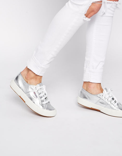 Superga lamew sale silver