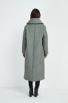 Heavy Padded Long Coat- Steel