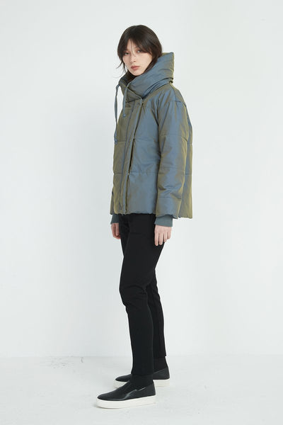 Big Collar Jacket- Blue/Green