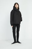 Heavy Padded Big Collar Jacket- Black