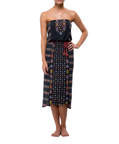 Zapotec Dress- Charcoal