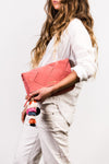The Tejer Clutch- Rose