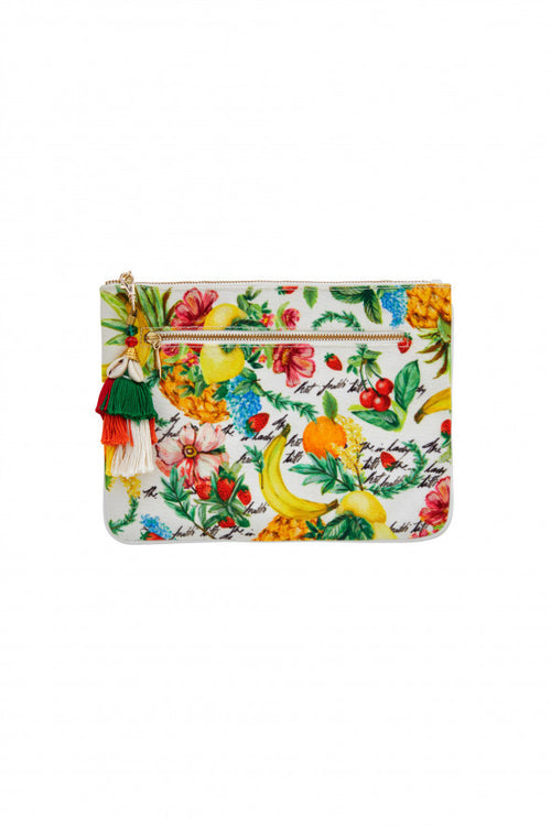 Small Canvas Clutch- Theres No Place Like Rio