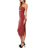 Lady Allure Split Dress- Blusher