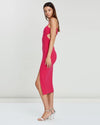 Amelie Cup Midi Dress- Magenta