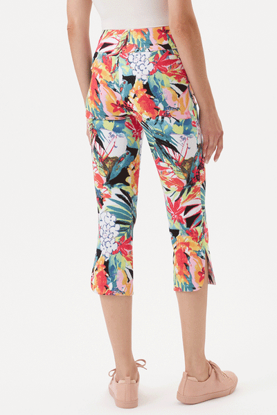 Peal Slit Slim Pant- Tropical